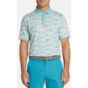 Walter Hagen Men's Clubhouse Country Club Printed Golf Polo S